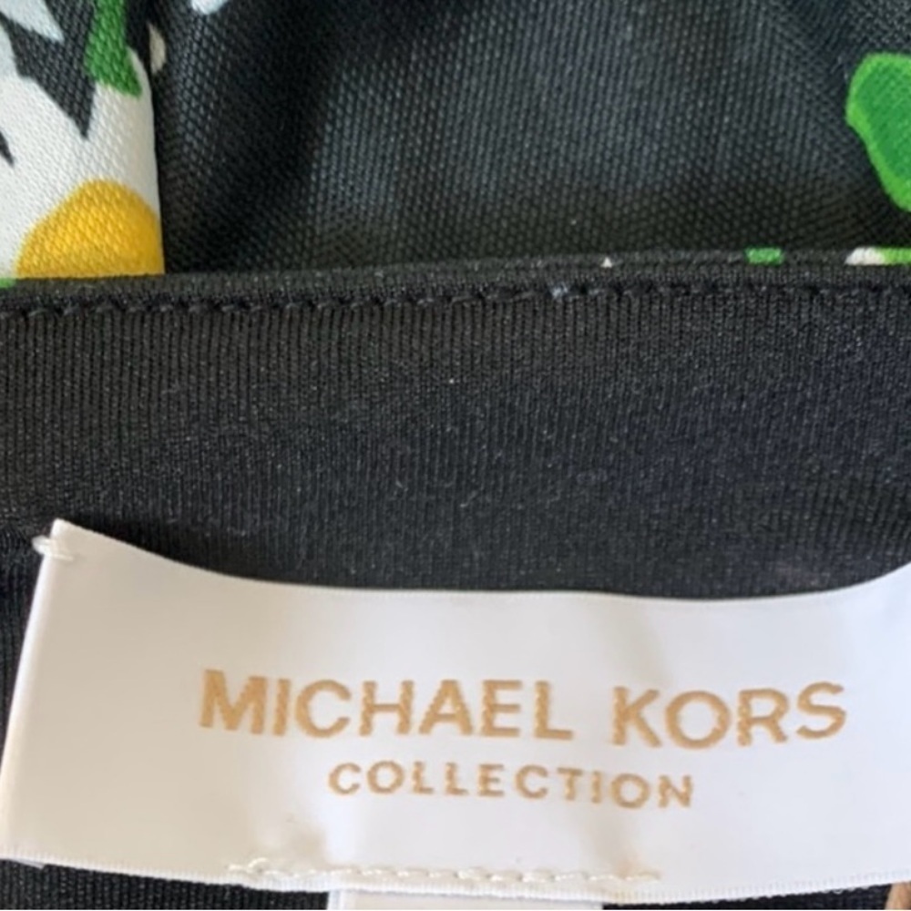 MICHAEL KORS COLLECTION NWT Daisy Ruched Satin Jersey Dress Runway Size 0 - Picture 13 of 17